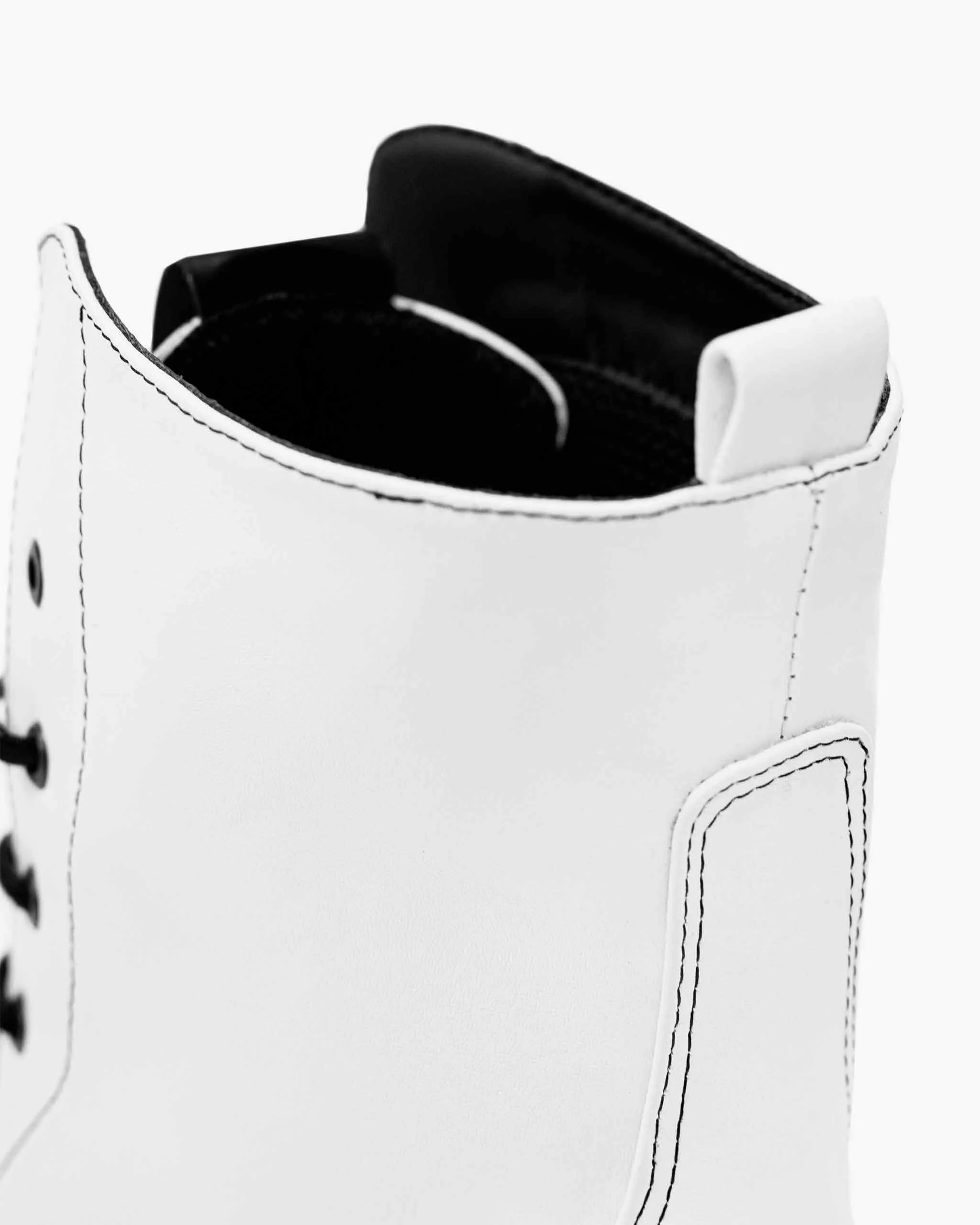 Bottes véganes Workers No. 3 en cuir de cactus Desserto® | Blanc