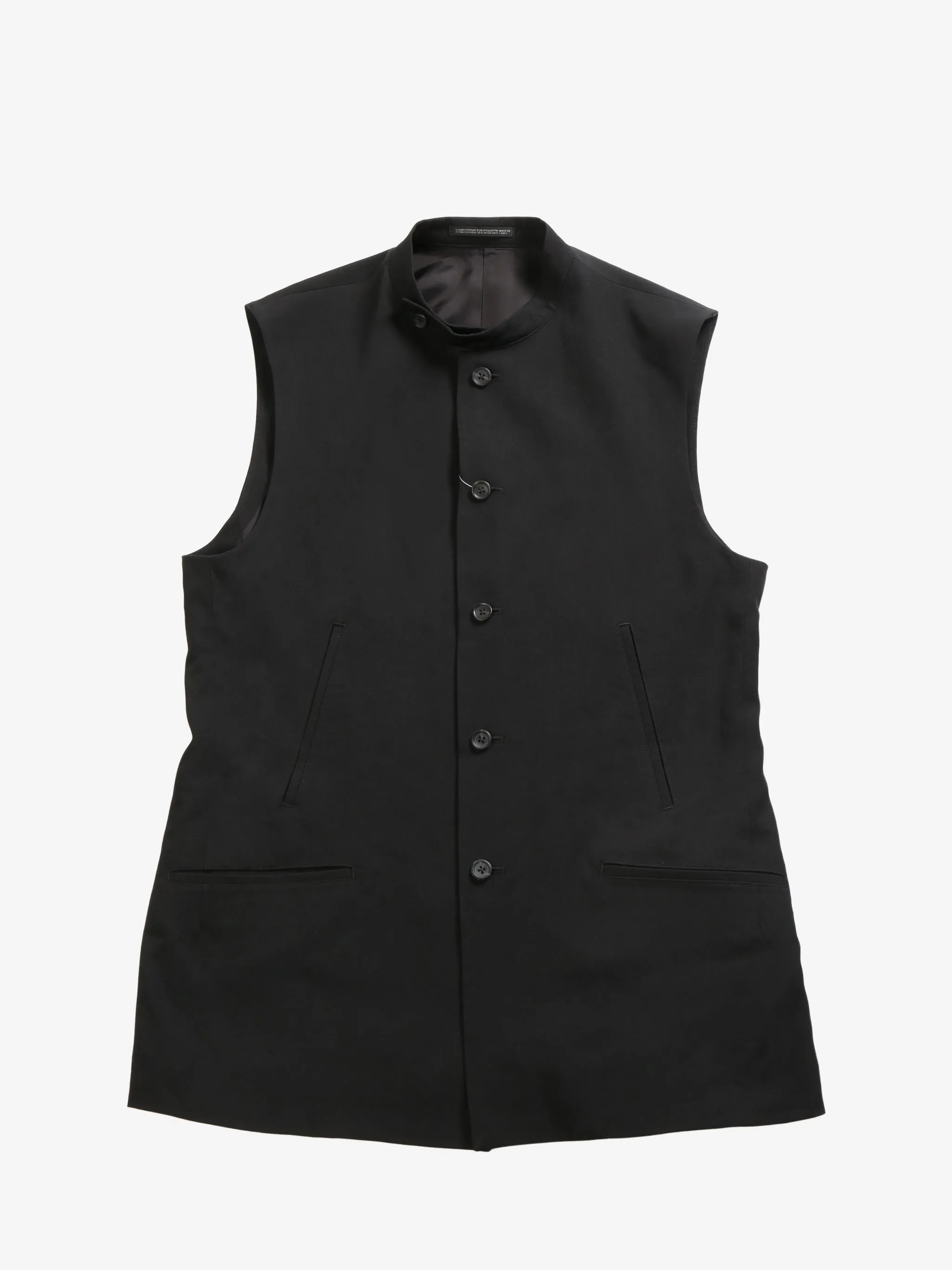 YOHJI YAMAMOTO POUR HOMME - Gilet à col droit pour hommes_yohji-yamamoto