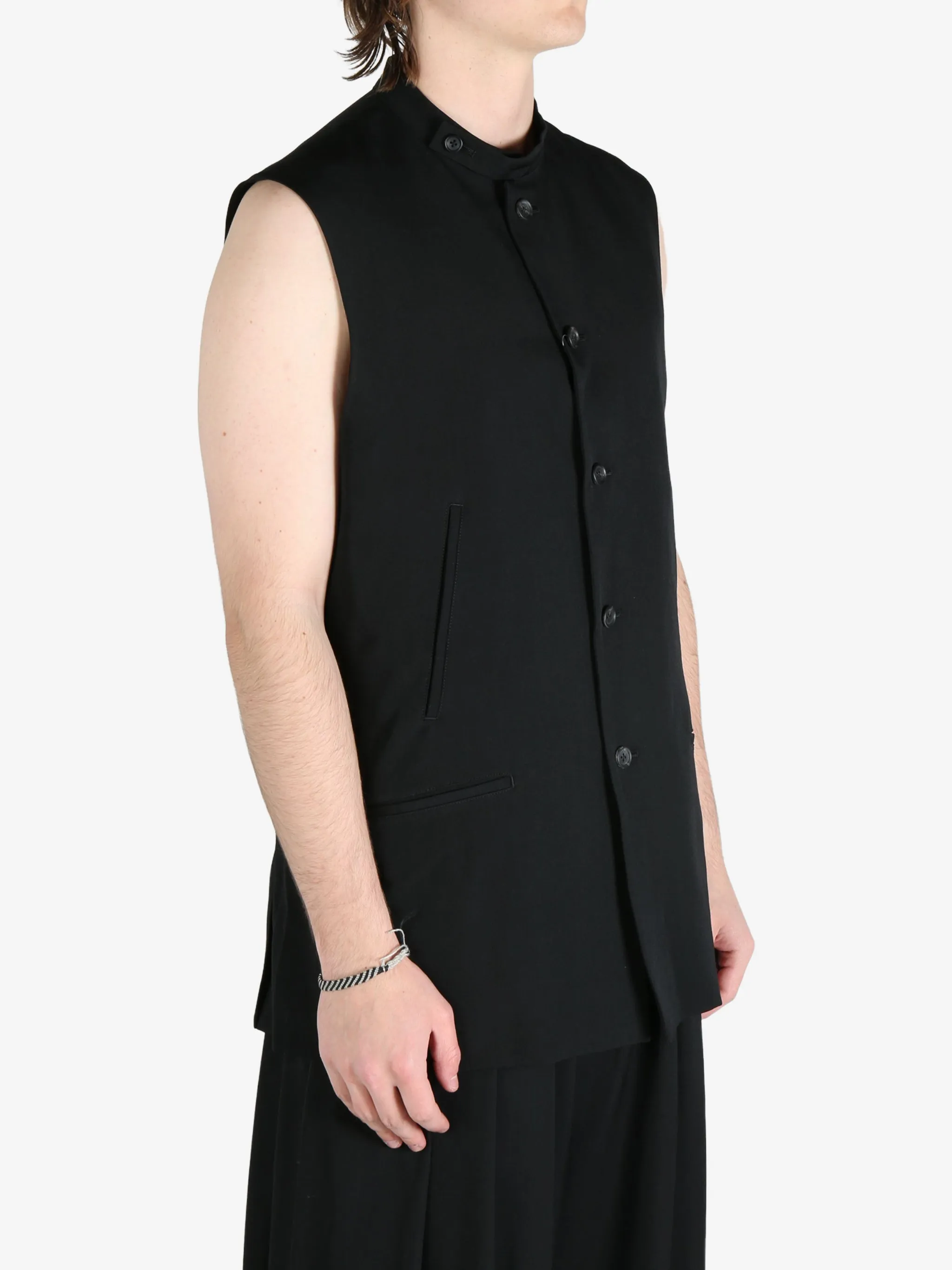 YOHJI YAMAMOTO POUR HOMME - Gilet à col droit pour hommes_yohji-yamamoto