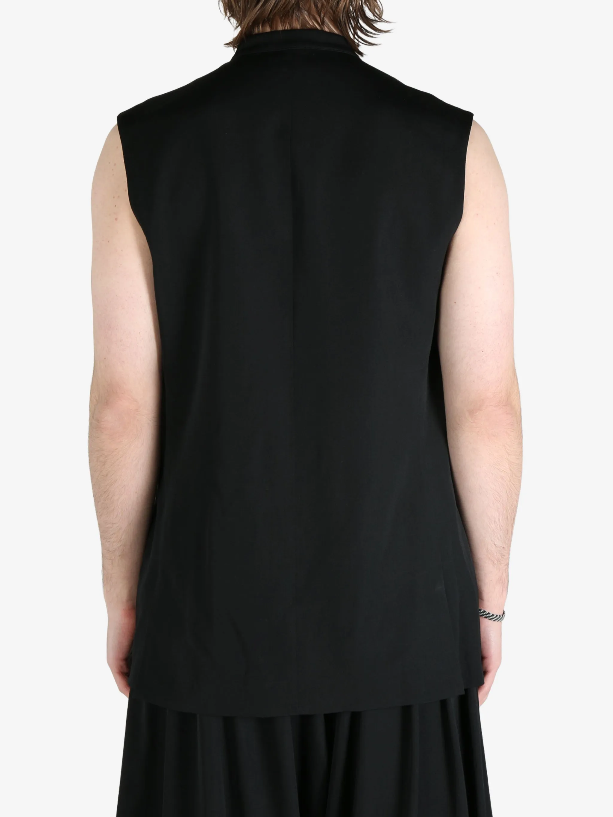 YOHJI YAMAMOTO POUR HOMME - Gilet à col droit pour hommes_yohji-yamamoto