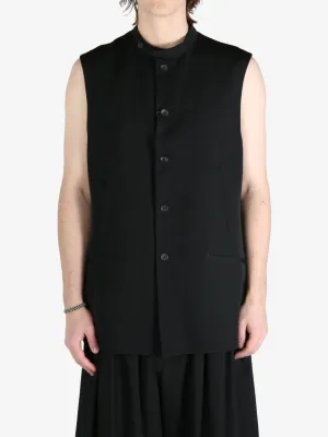 YOHJI YAMAMOTO POUR HOMME - Men Stand Collar Vest Clothing_yohji-yamamoto