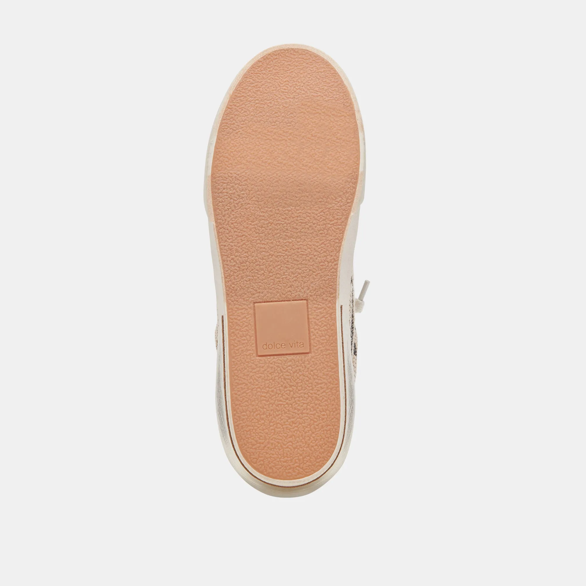 ZINA PATCH SNEAKERS NOIR BEIGE RAFIA