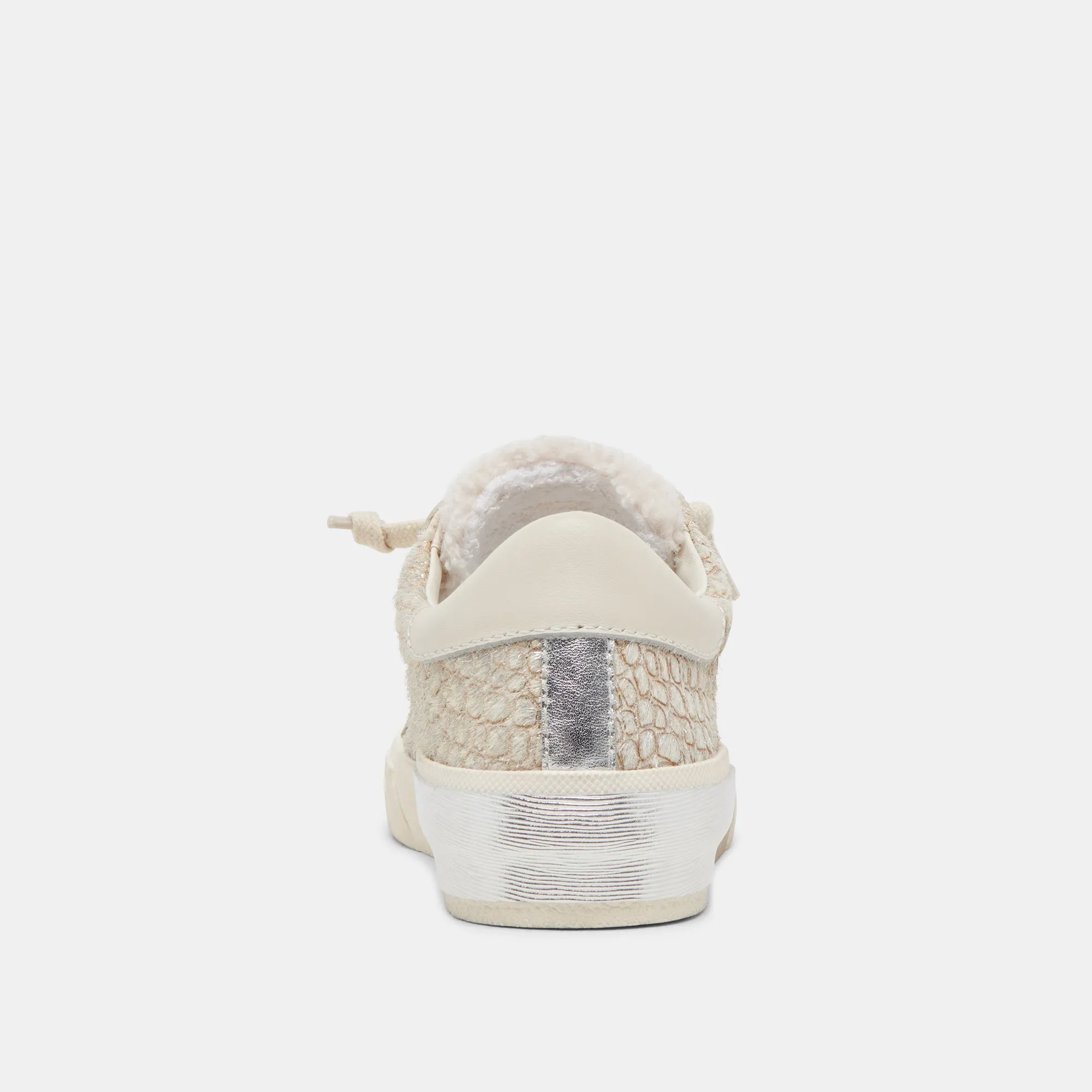 ZINA SNEAKERS EN PELUCHE CUIR VEAU PIERRE