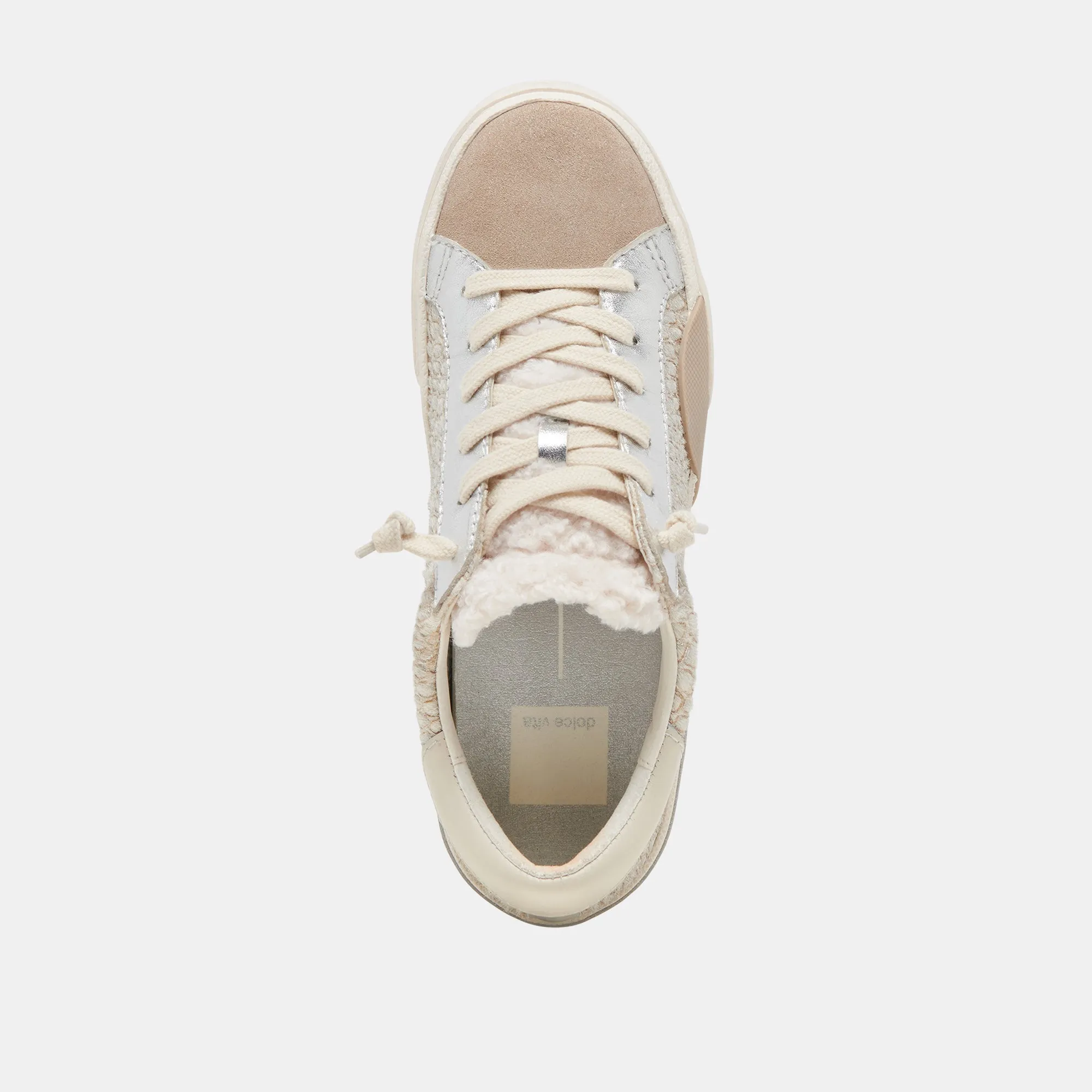 ZINA SNEAKERS EN PELUCHE CUIR VEAU PIERRE