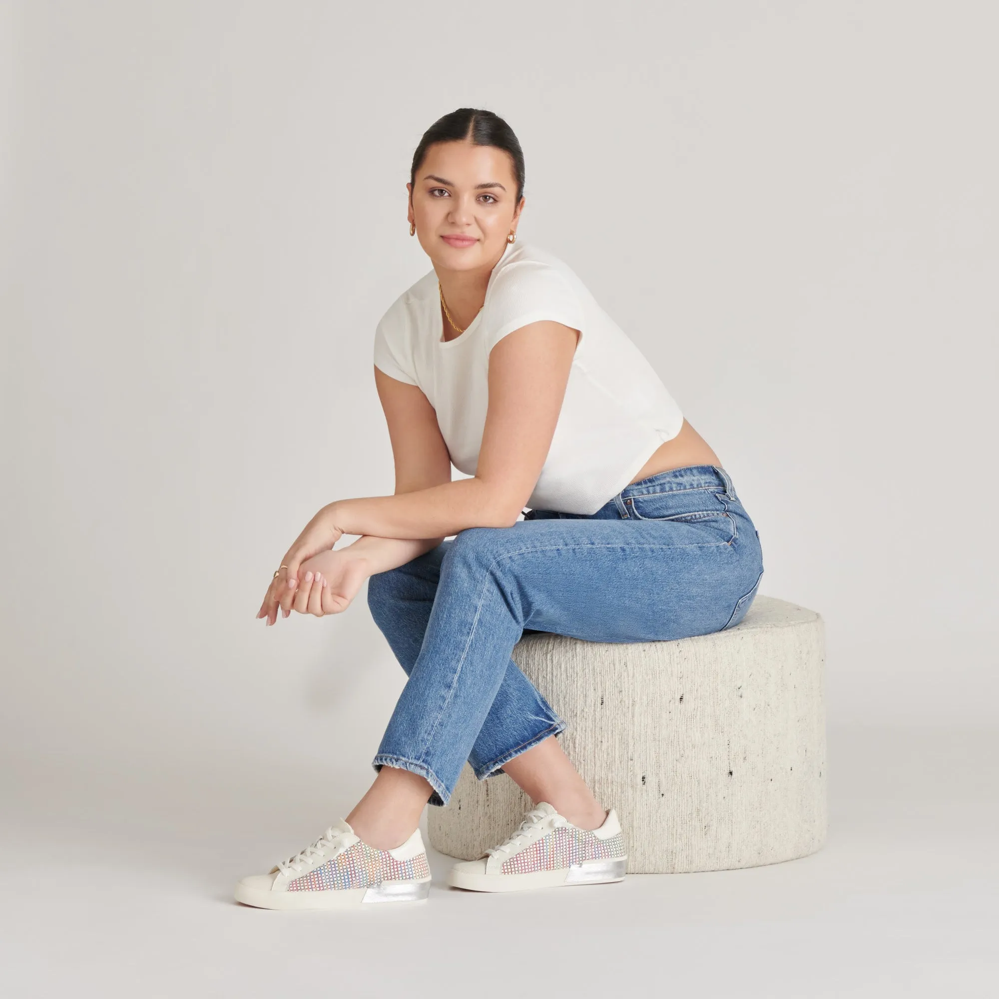 ZINA PRIDE SNEAKERS BLANC MULTI RAFFIA