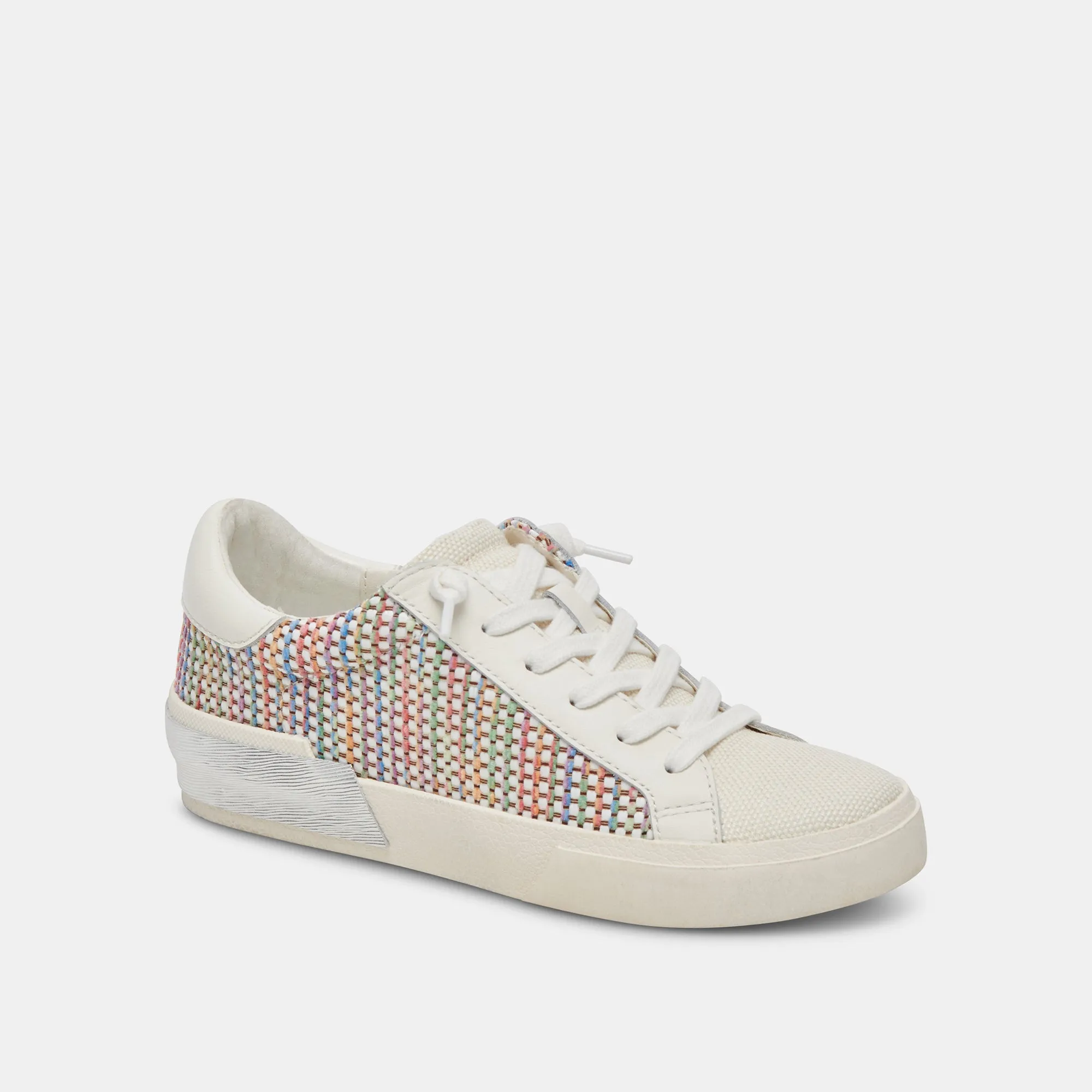 ZINA PRIDE SNEAKERS BLANC MULTI RAFFIA