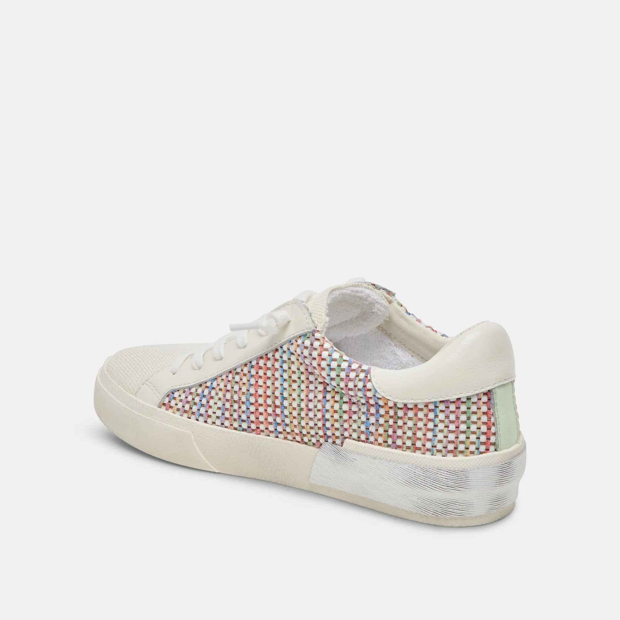 ZINA PRIDE SNEAKERS BLANC MULTI RAFFIA