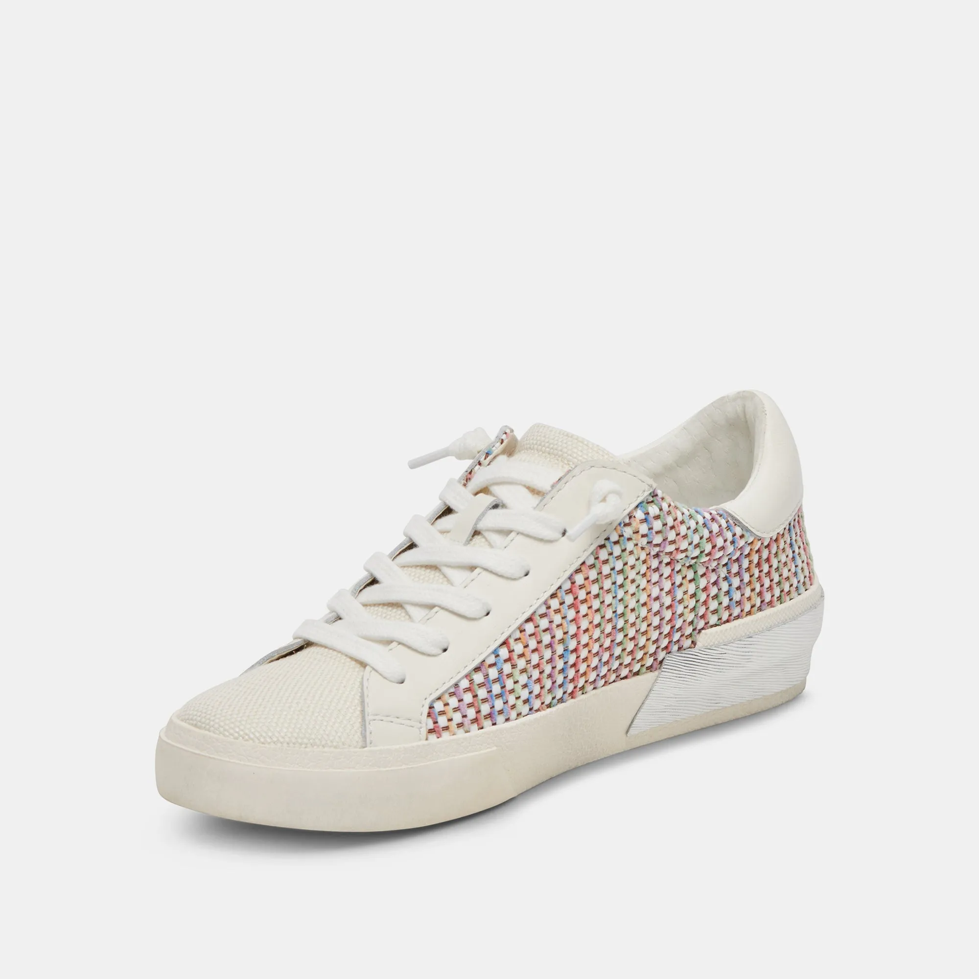 ZINA PRIDE SNEAKERS BLANC MULTI RAFFIA