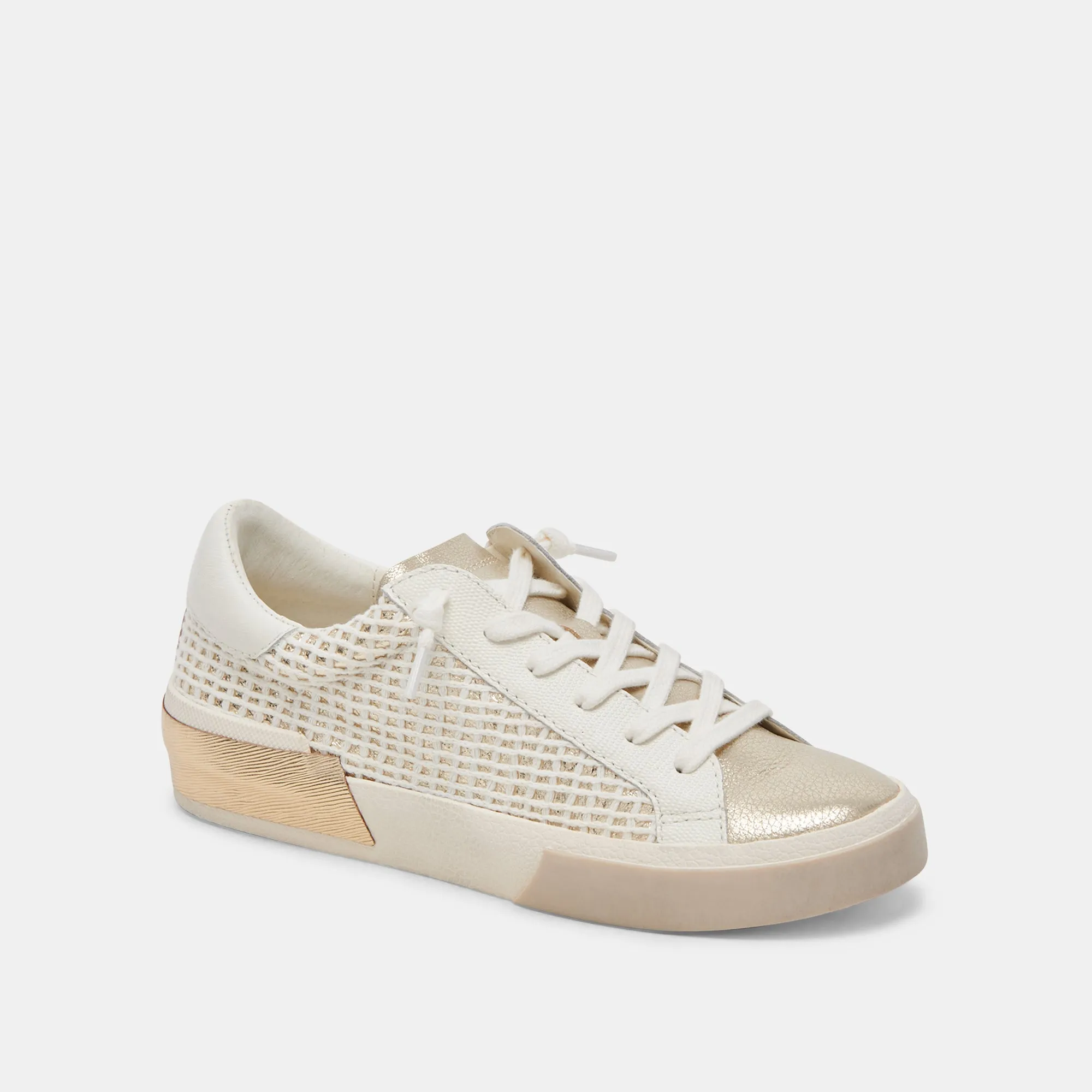 ZINA SNEAKERS TISSÉ OR OSSEIN