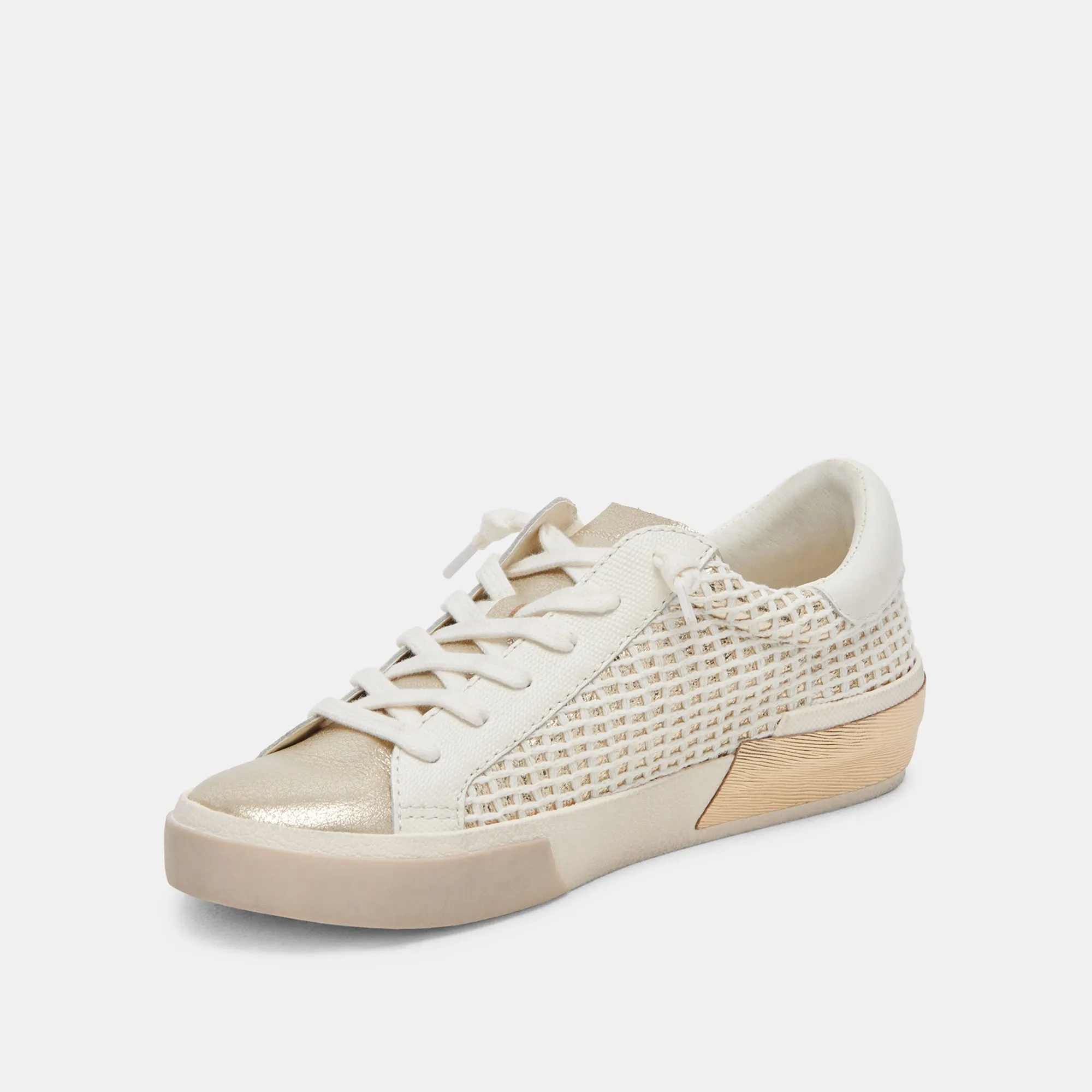 ZINA SNEAKERS TISSÉ OR OSSEIN