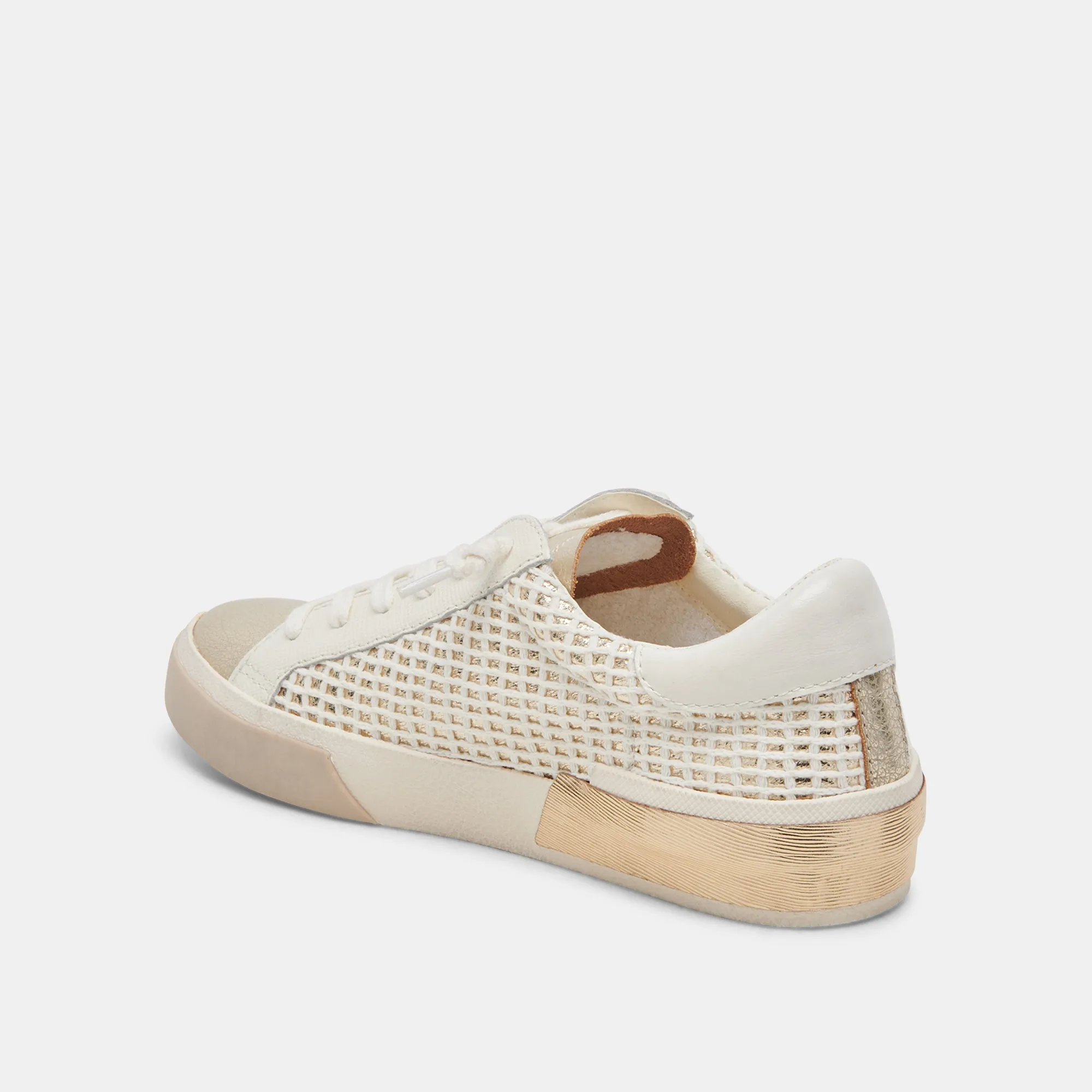 ZINA SNEAKERS TISSÉ OR OSSEIN