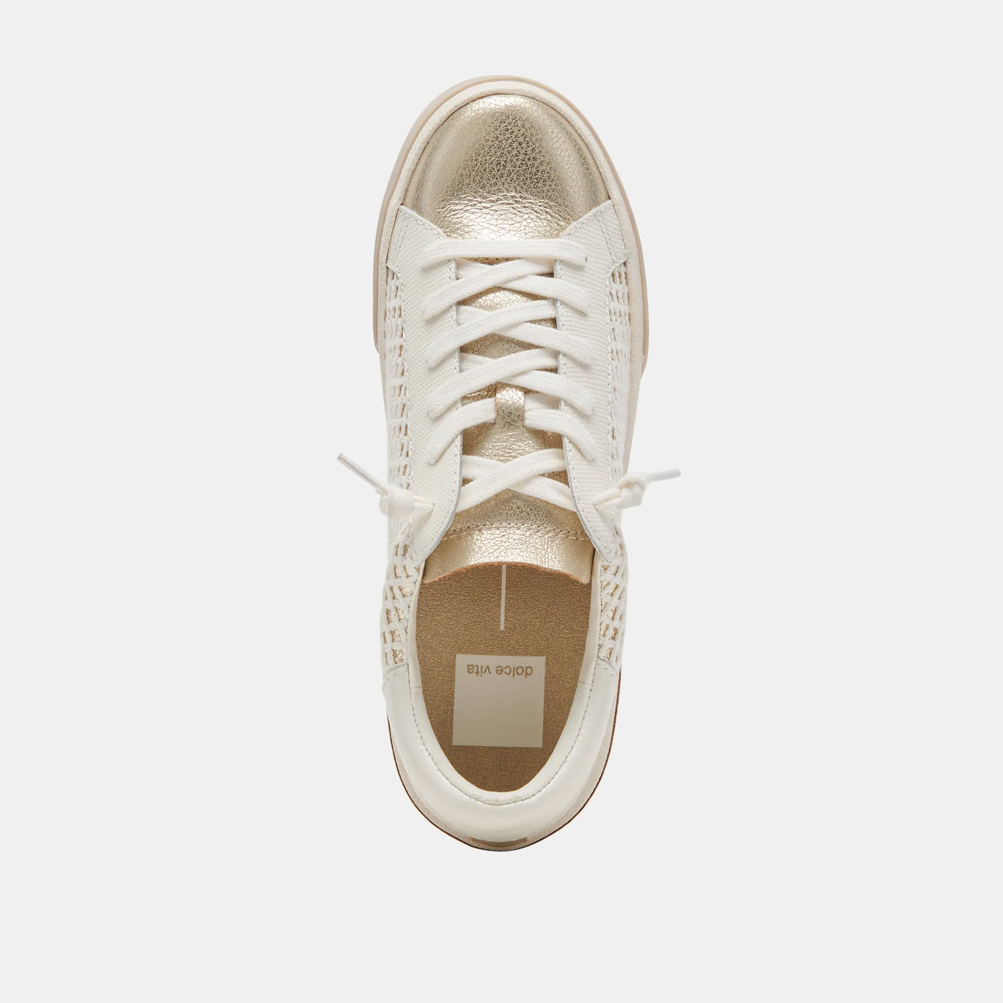 ZINA SNEAKERS TISSÉ OR OSSEIN