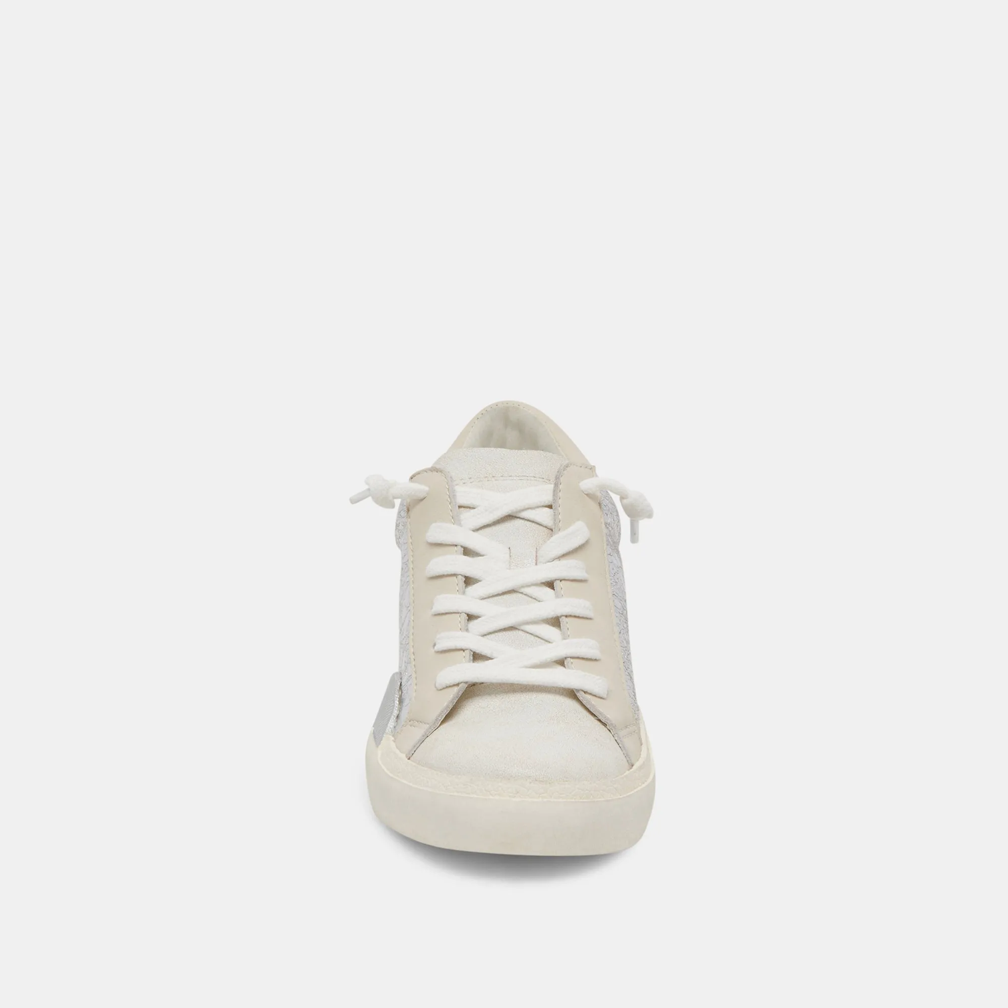 ZINA SNEAKERS CHROME CUIR DISTRESSÉ