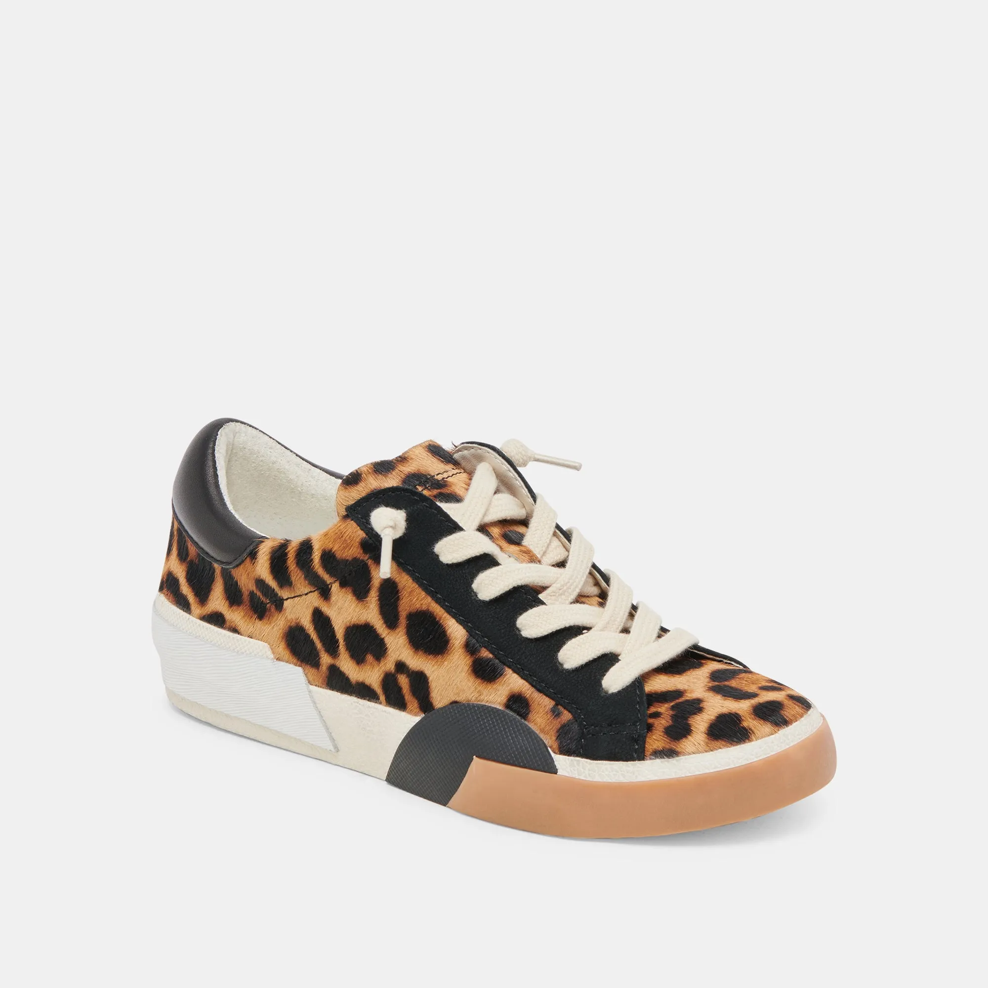 ZINA SNEAKERS LEOPARD NOIR POIL DE VEAU