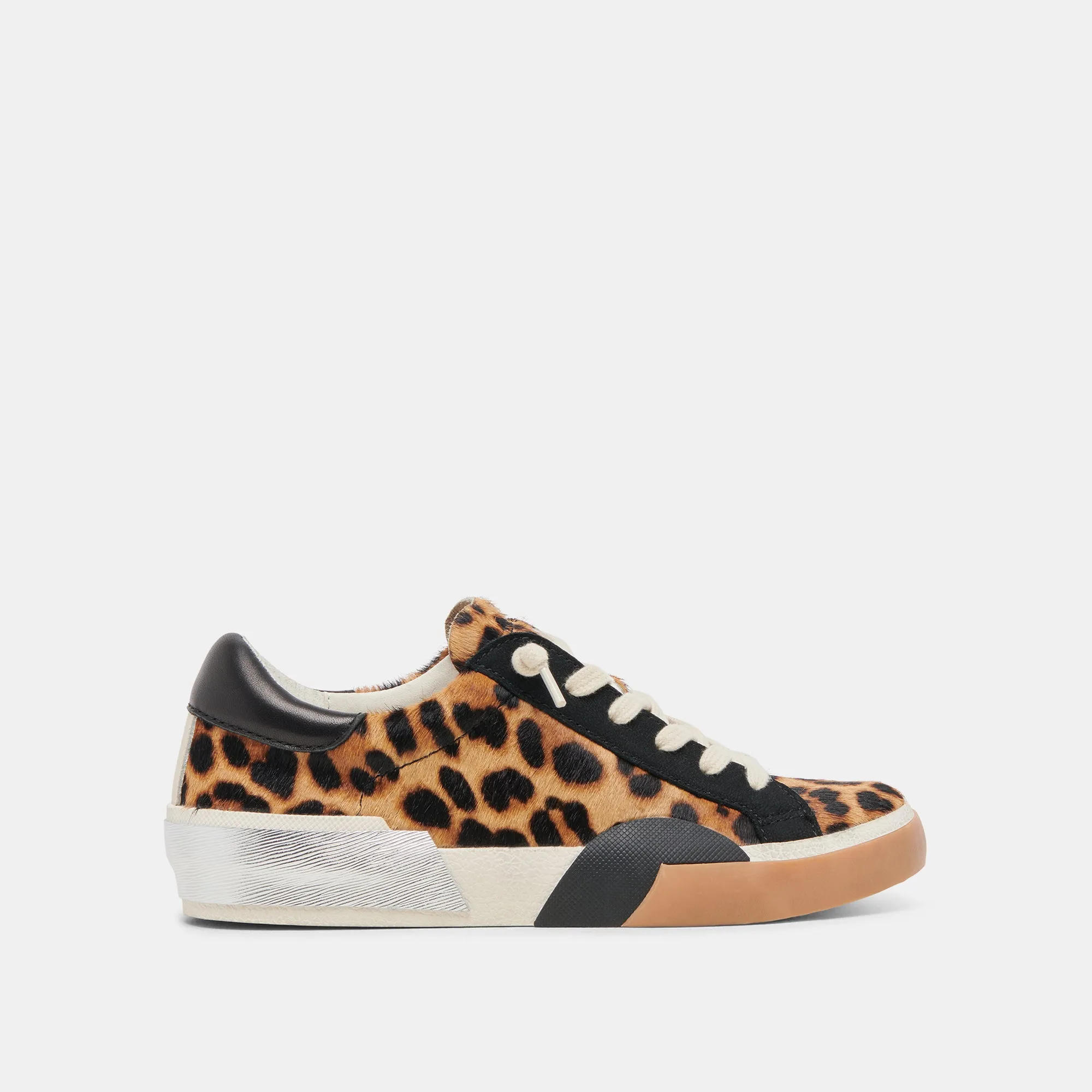 ZINA SNEAKERS LEOPARD NOIR POIL DE VEAU