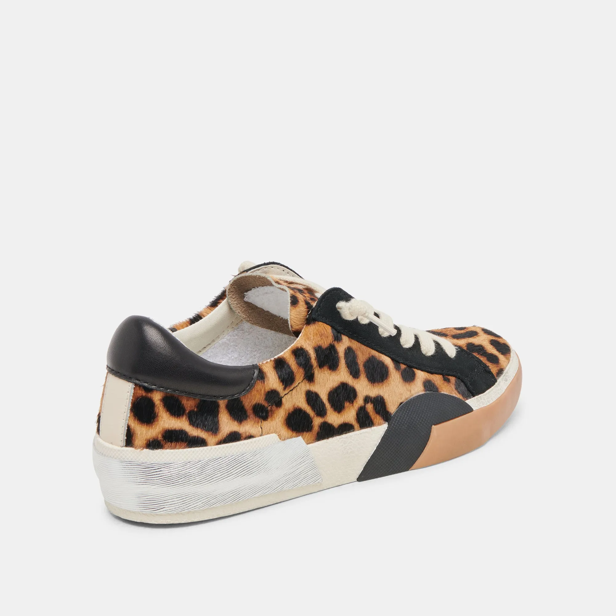 ZINA SNEAKERS LEOPARD NOIR POIL DE VEAU