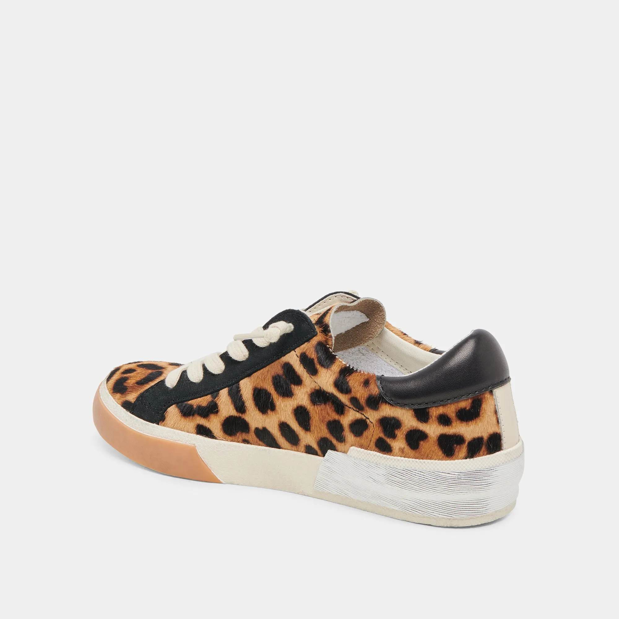 ZINA SNEAKERS LEOPARD NOIR POIL DE VEAU