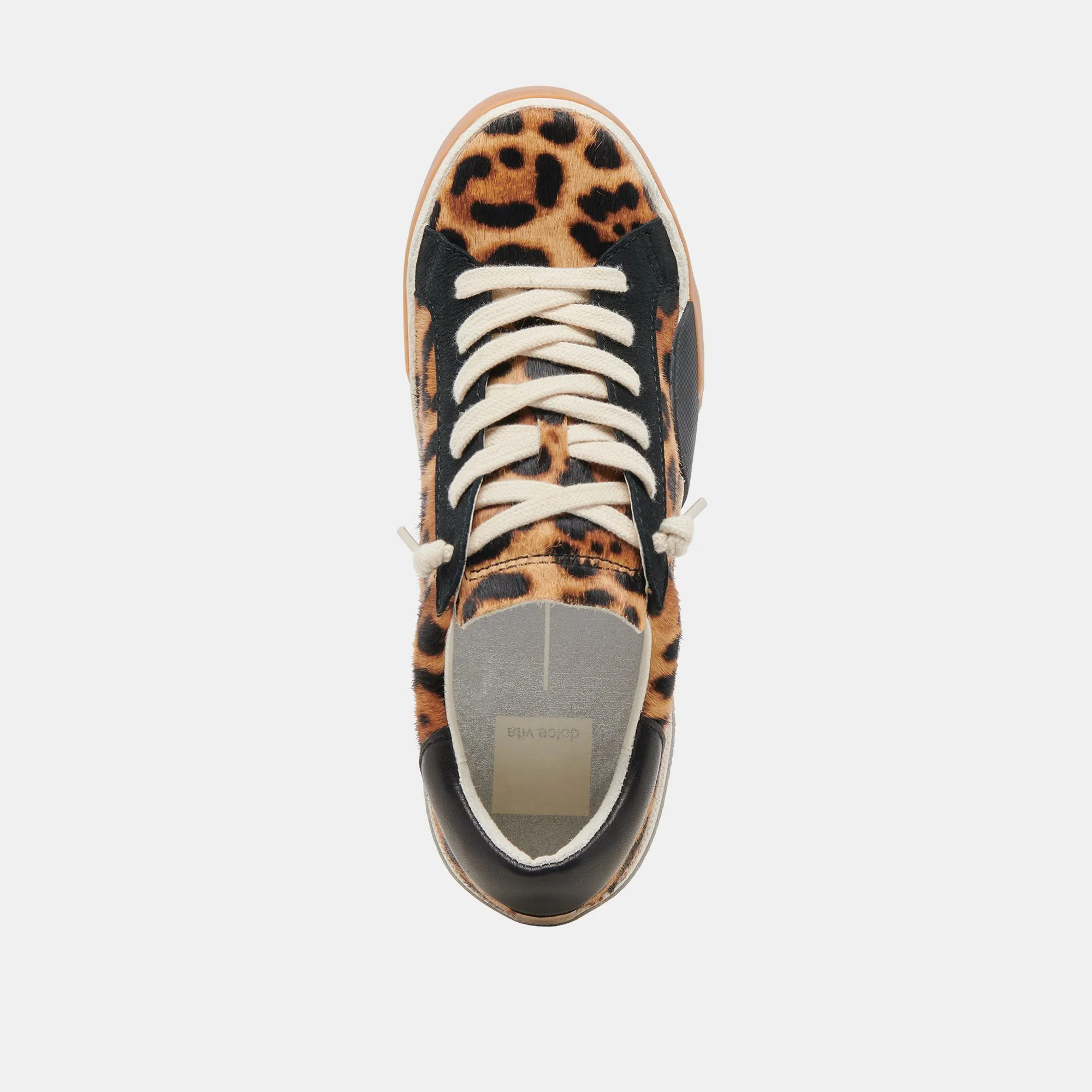 ZINA SNEAKERS LEOPARD NOIR POIL DE VEAU