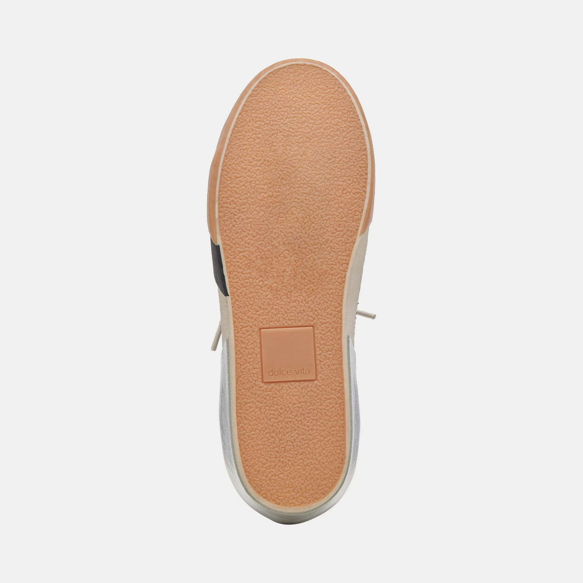 ZINA WIDE SNEAKERS CUIR GRAVÉ ONYX