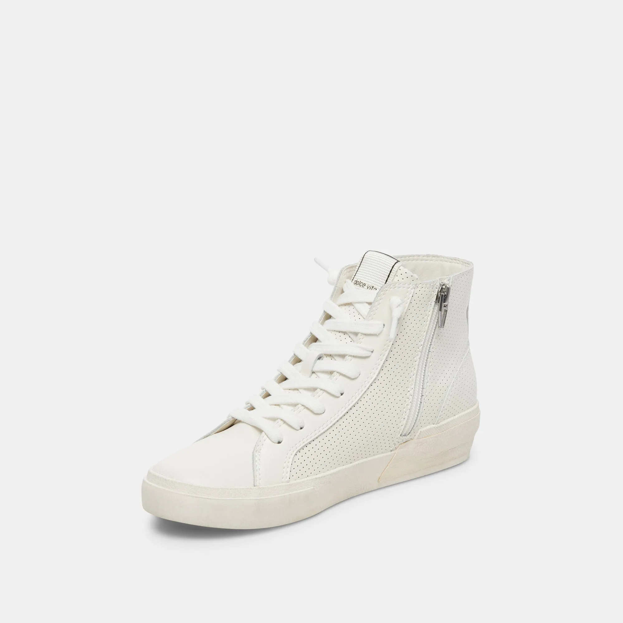 ZOHARA SNEAKERS BLANCHE EN CUIR PERFORÉ