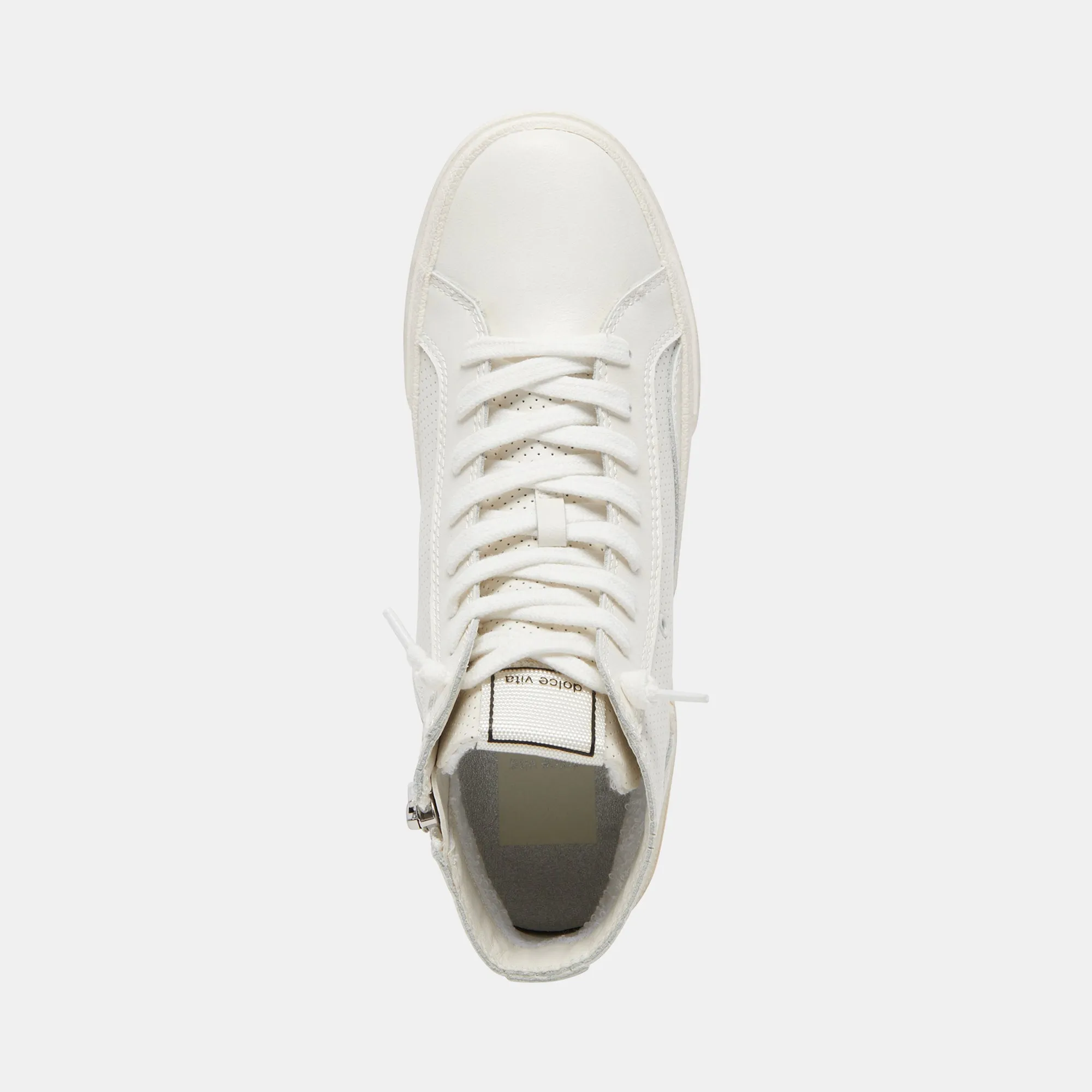 ZOHARA SNEAKERS BLANCHE EN CUIR PERFORÉ
