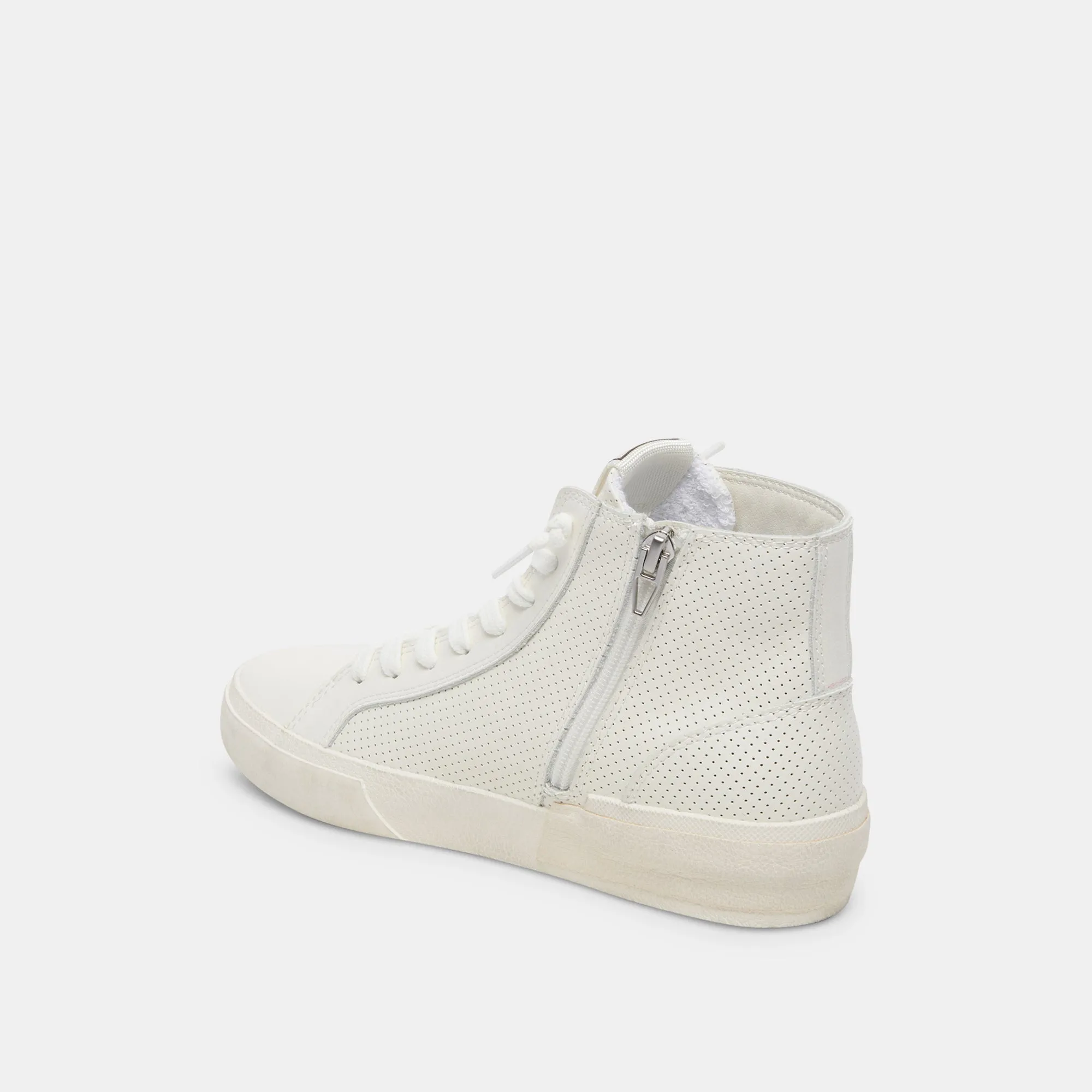 ZOHARA SNEAKERS BLANCHE EN CUIR PERFORÉ
