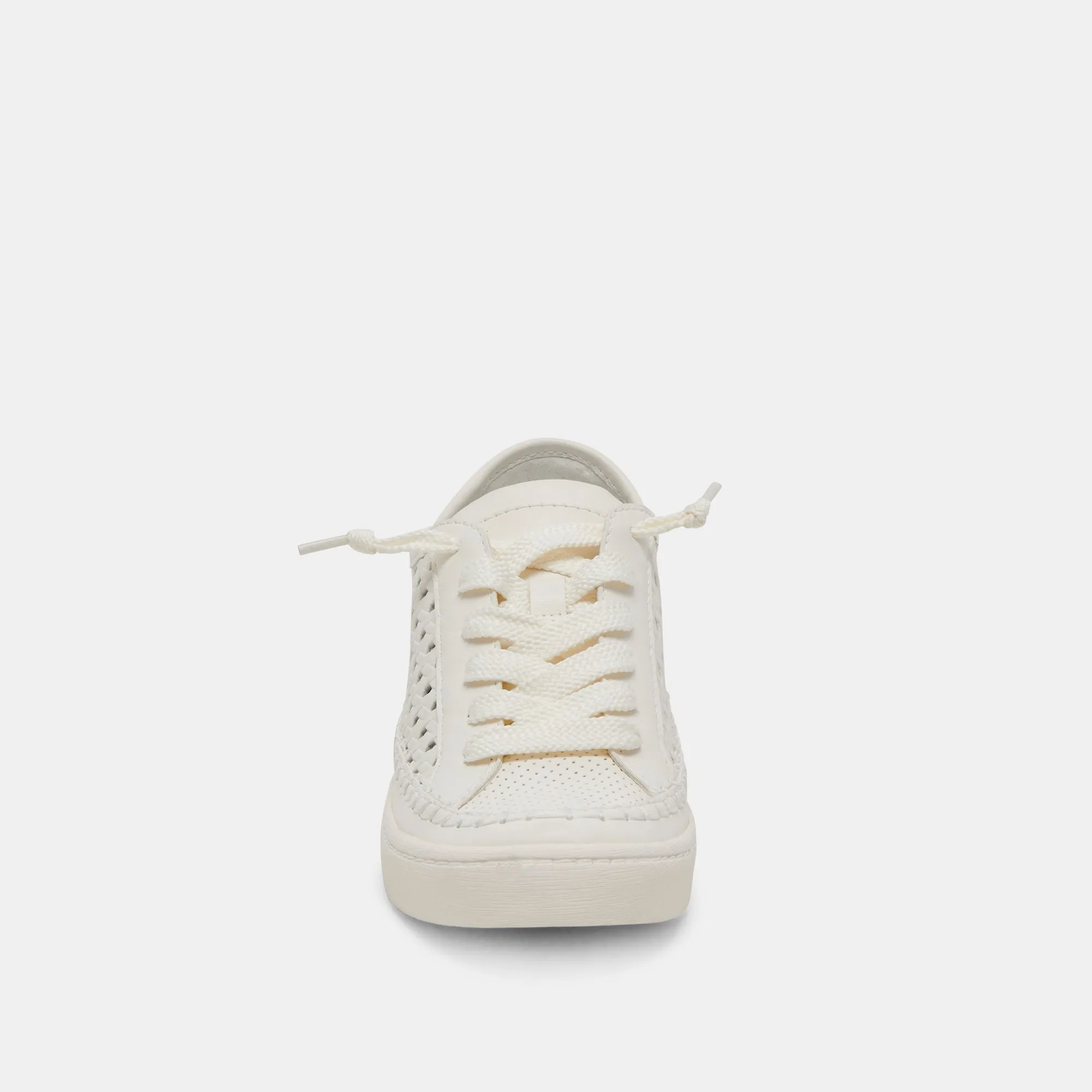 ZOLEN SNEAKERS BLANC EN CUIR PERFORÉ