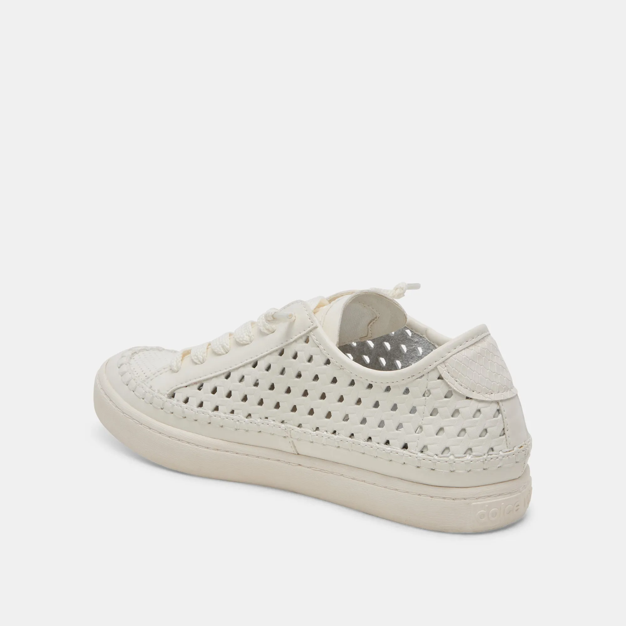 ZOLEN SNEAKERS BLANC EN CUIR PERFORÉ