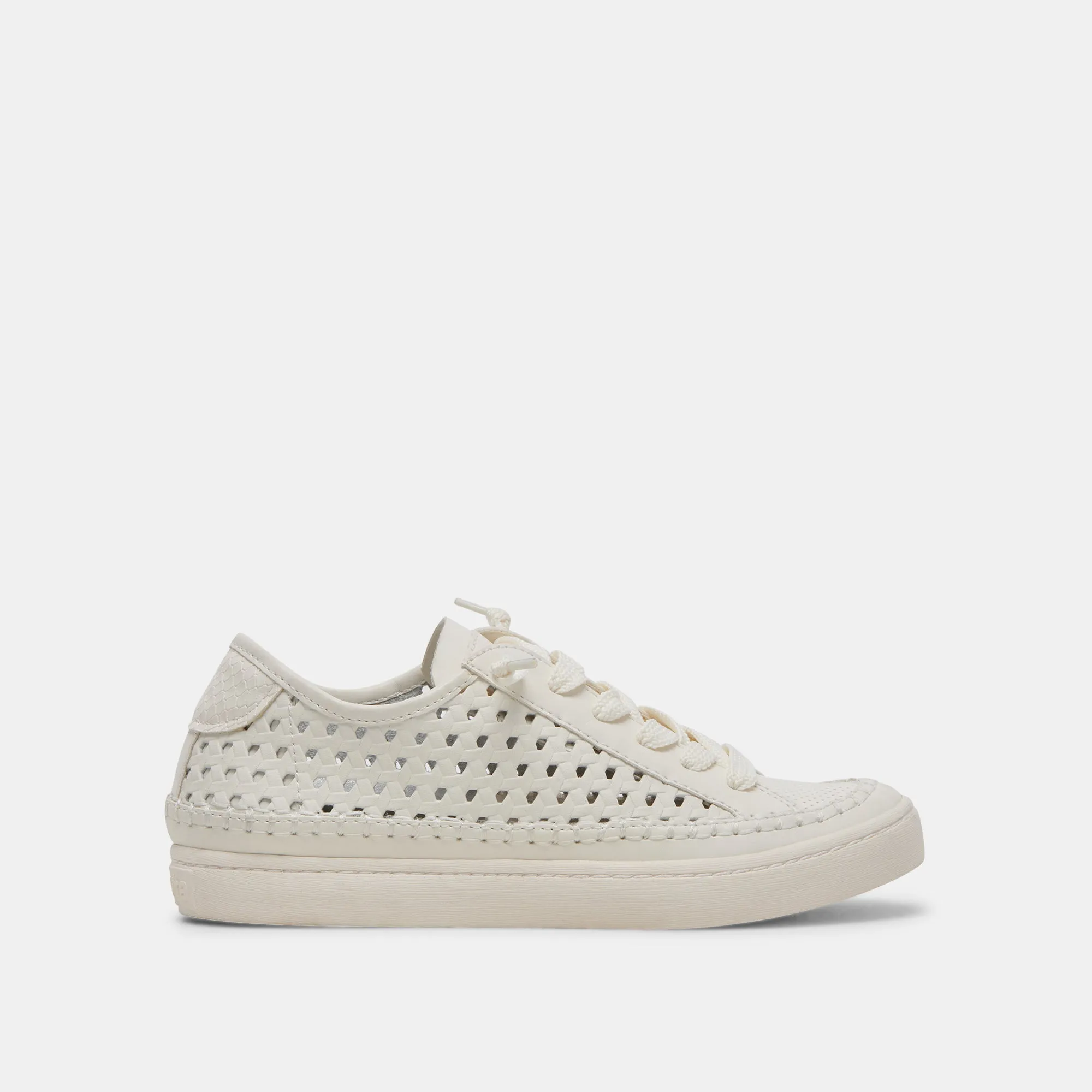 ZOLEN SNEAKERS BLANC EN CUIR PERFORÉ