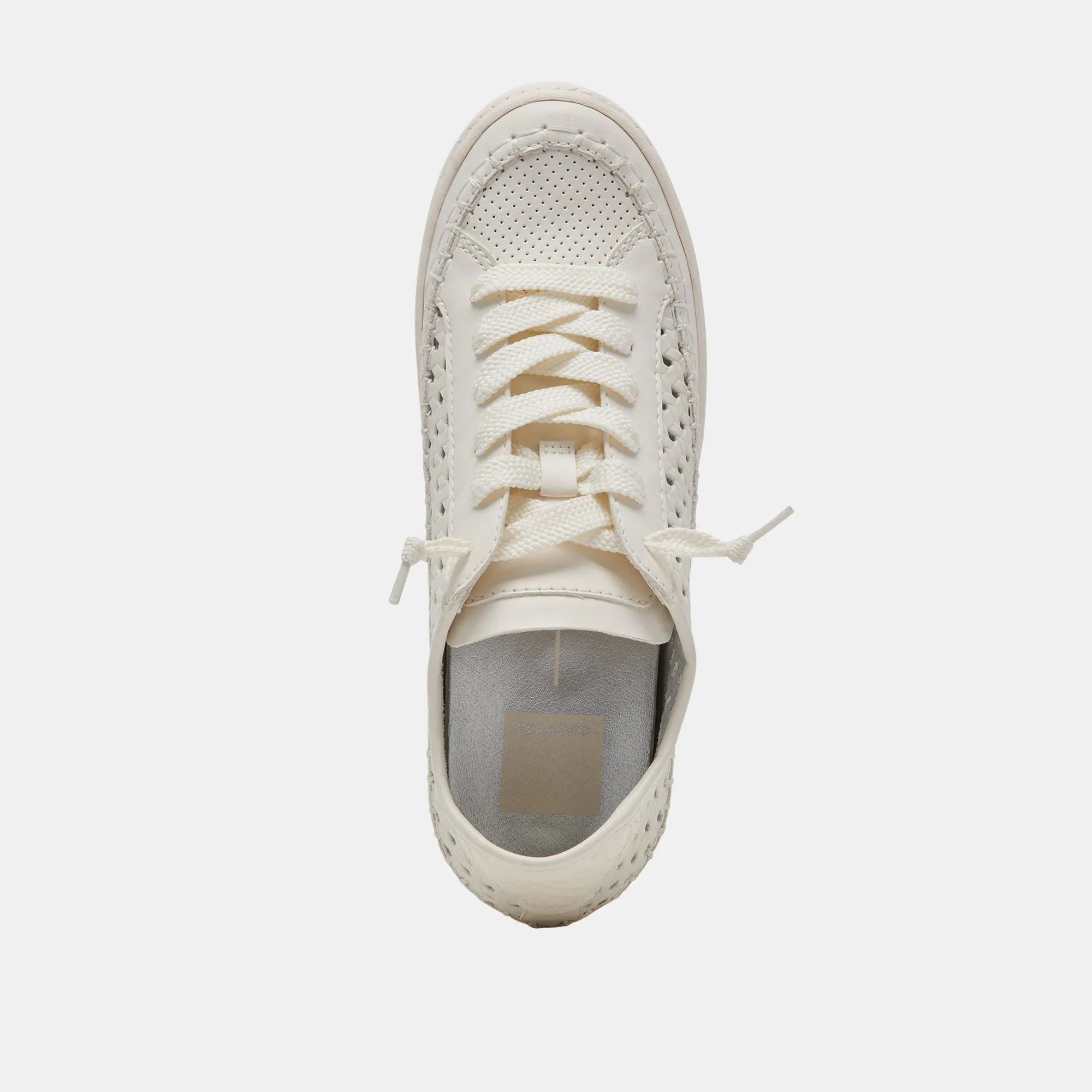 ZOLEN SNEAKERS BLANC EN CUIR PERFORÉ
