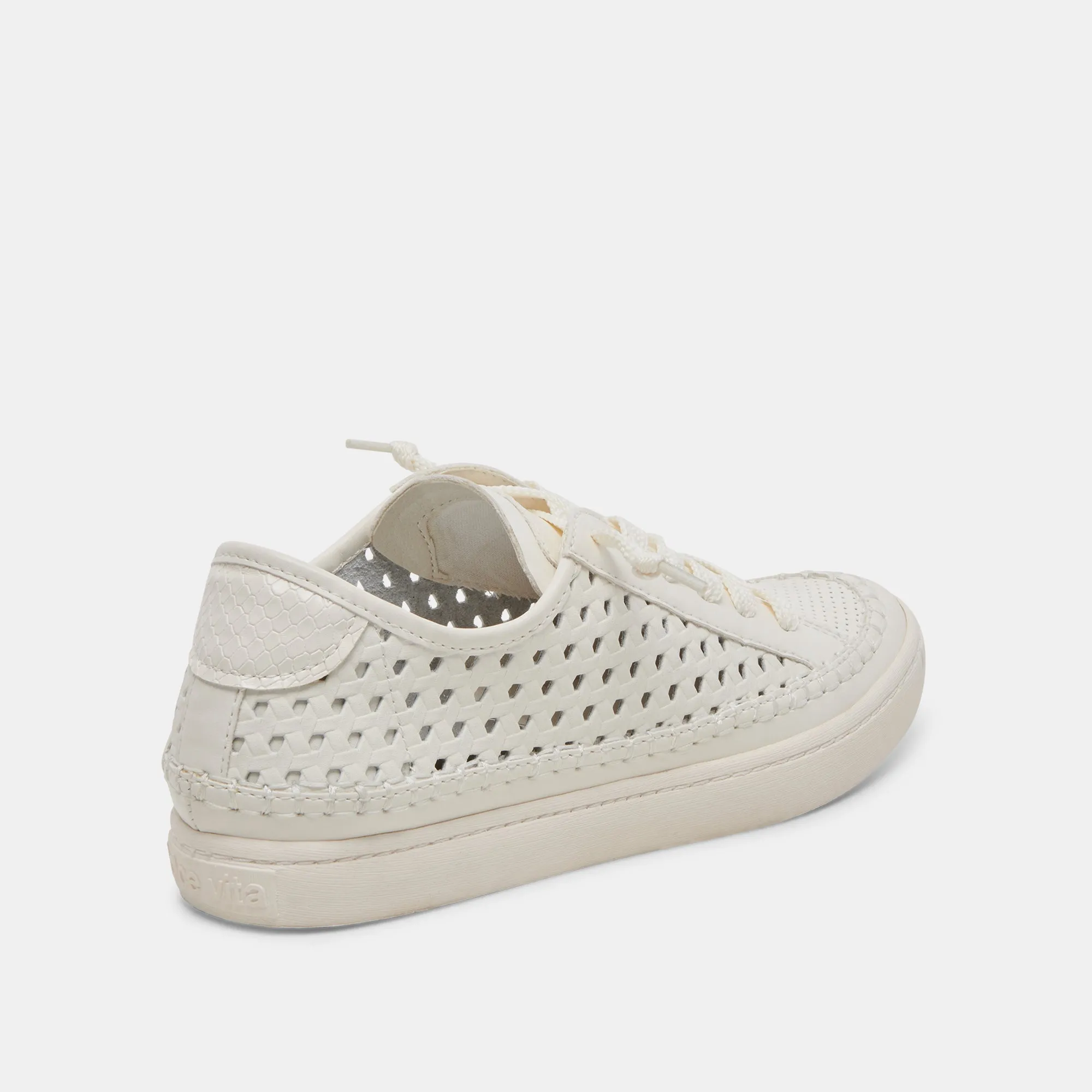 ZOLEN SNEAKERS BLANC EN CUIR PERFORÉ